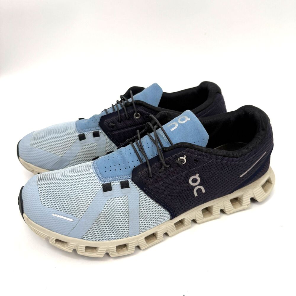 On Cloud 5 Running Shoes Midnight Chambray Athletic Sneakers Gym Workout Men 12